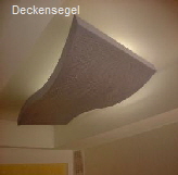 Deckensegel in der Ausstellung Bleich in B�hl